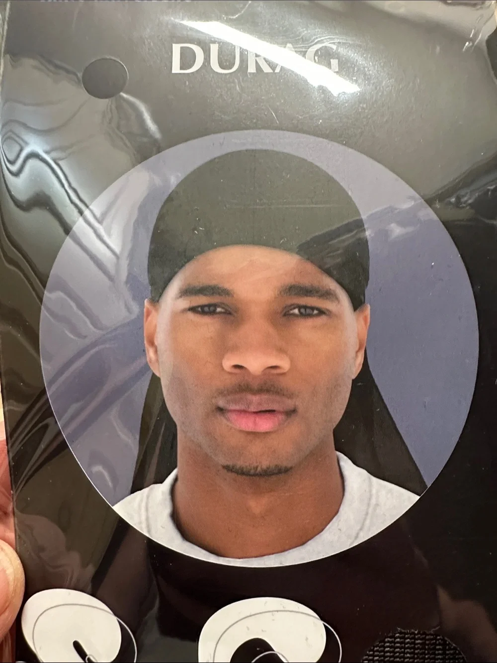 NEW S+G Solid Black Durag Headwrap - One Size Fits All Unisex Wave Cap NIP
